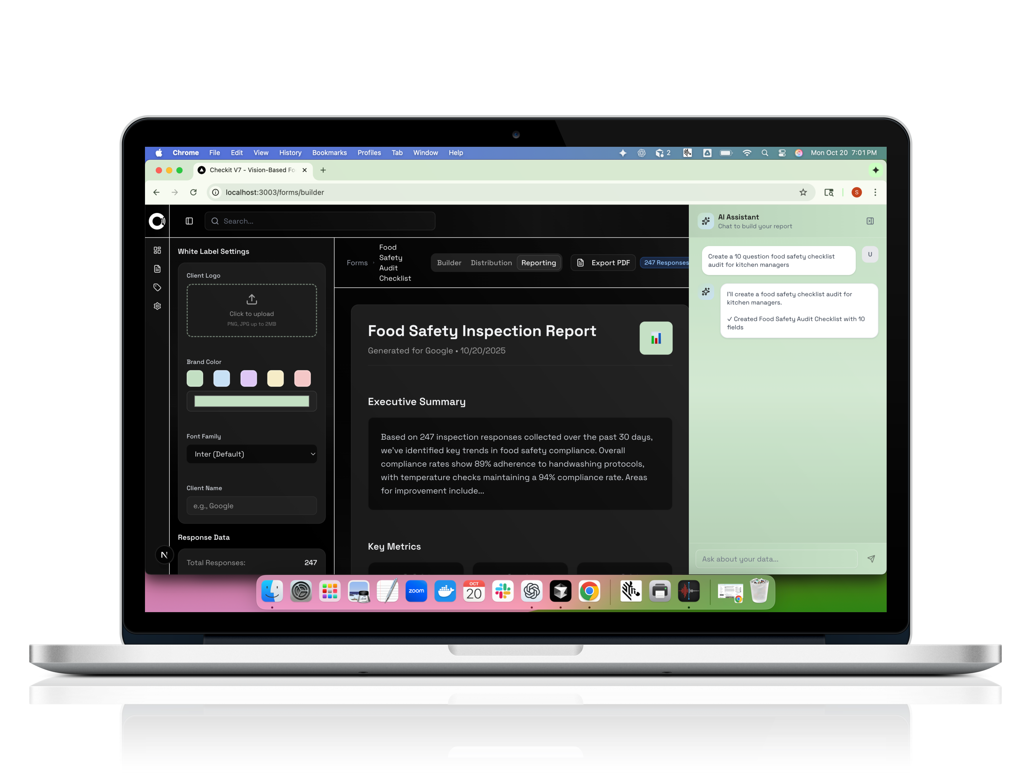 Deliver beautifully curated white labeled reports
